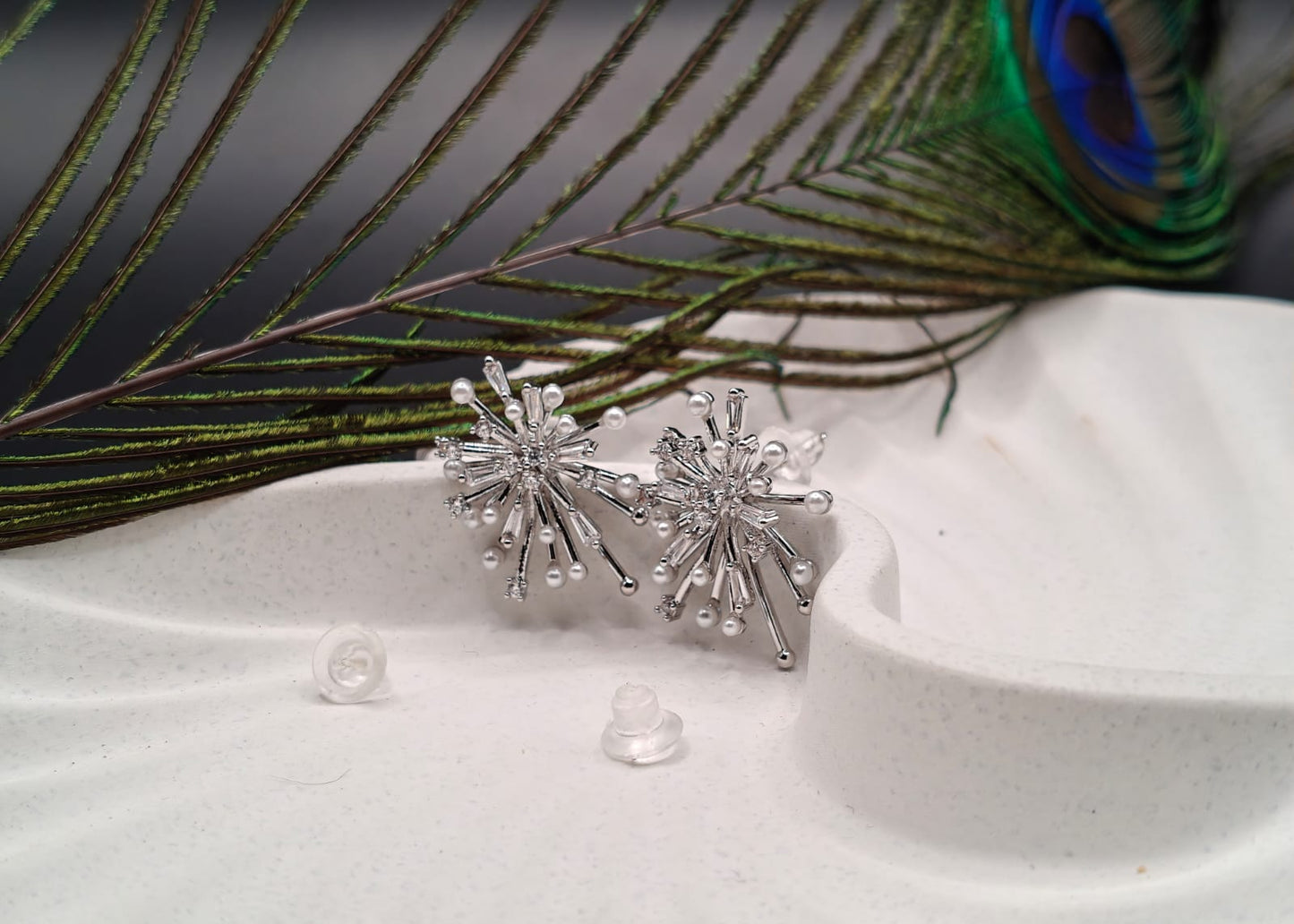 Starburst Diamond Cluster Earrings