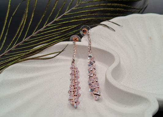 Glamour Cascade Pave Drop Earrings