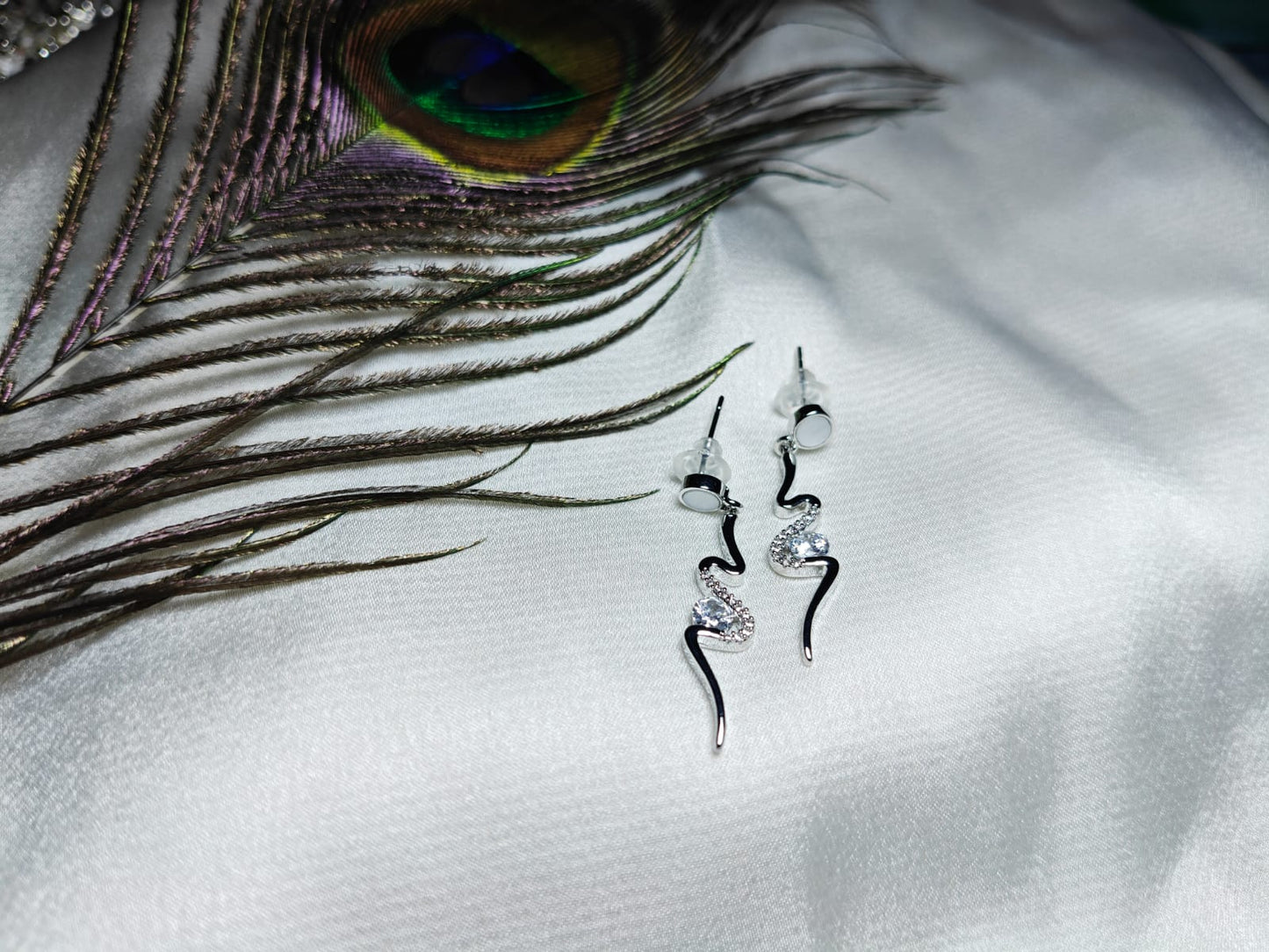 Serpent Stream Crystal Drop Earrings