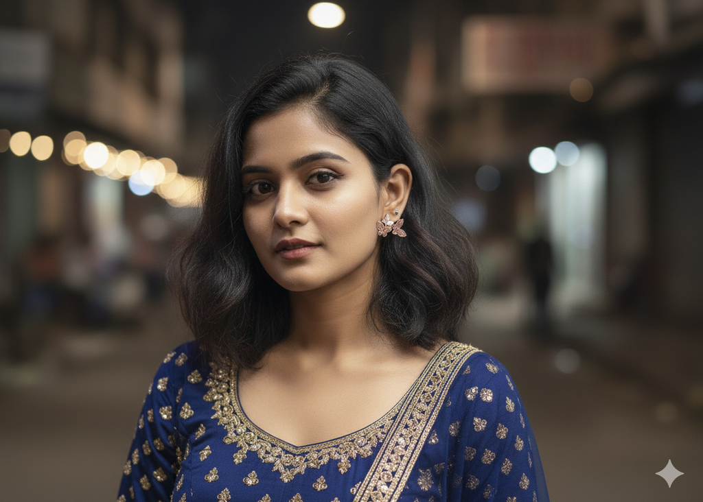 Aarohi Sparkling Butterfly & Pearl Drops