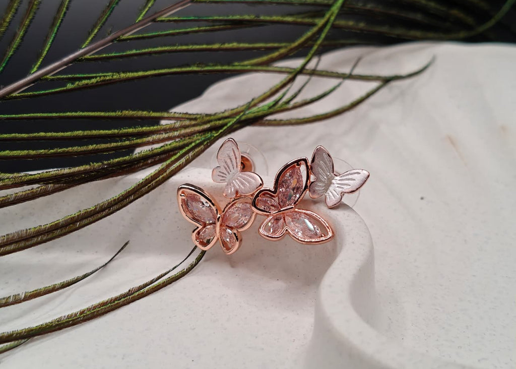Aarohi Sparkling Butterfly & Pearl Drops