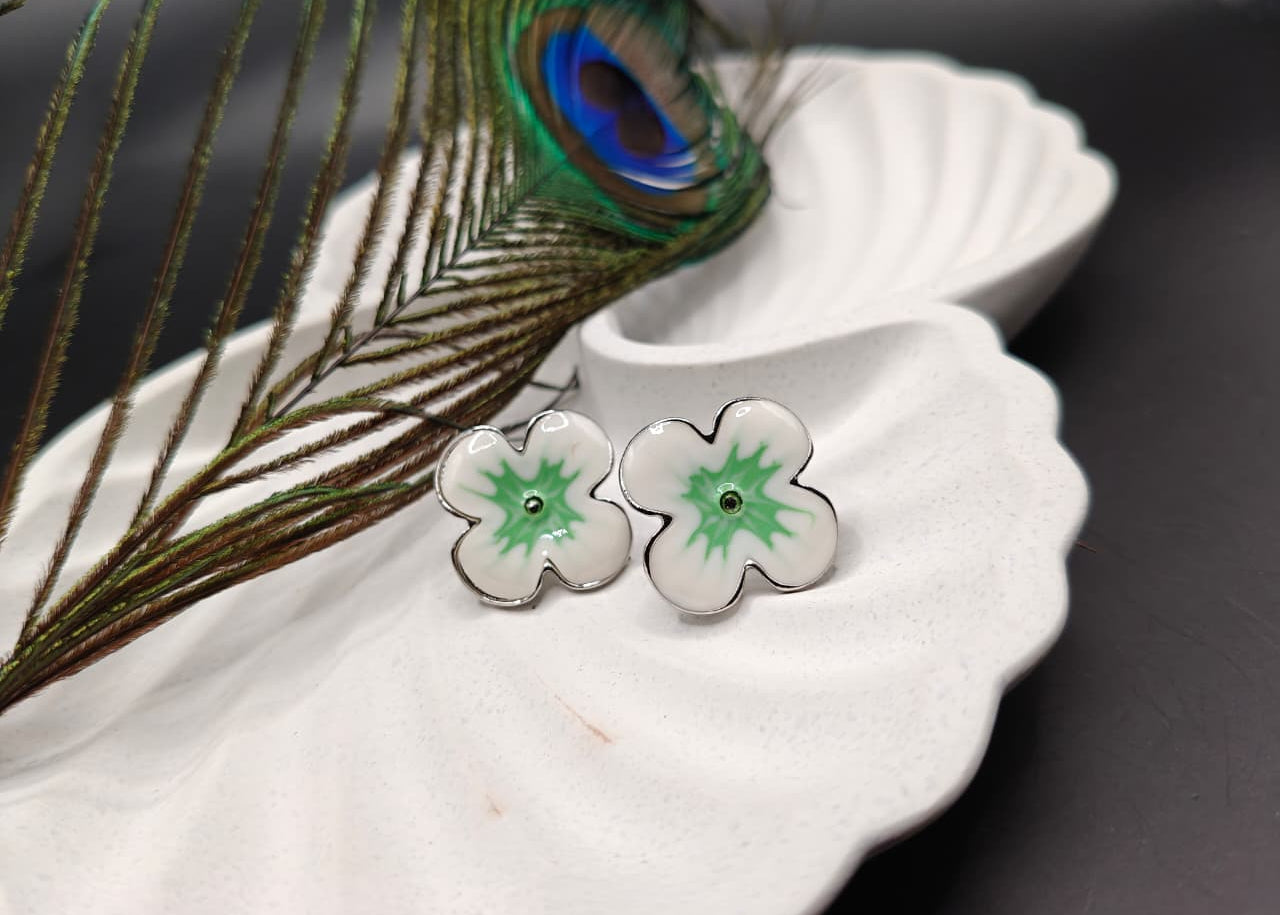 Vibrant Clover Enamel Earrings - Pick Your Pop
