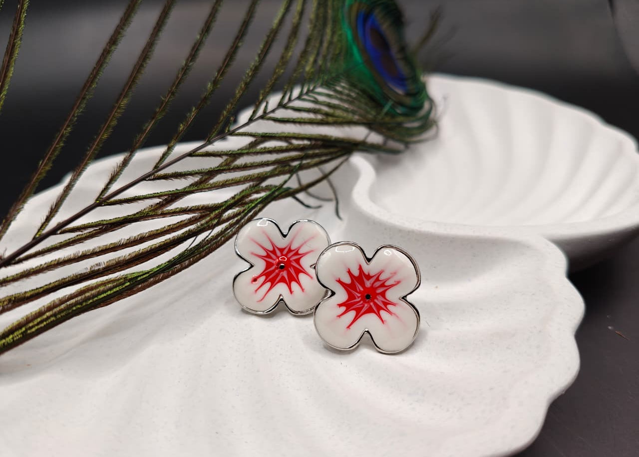 Vibrant Clover Enamel Earrings - Pick Your Pop