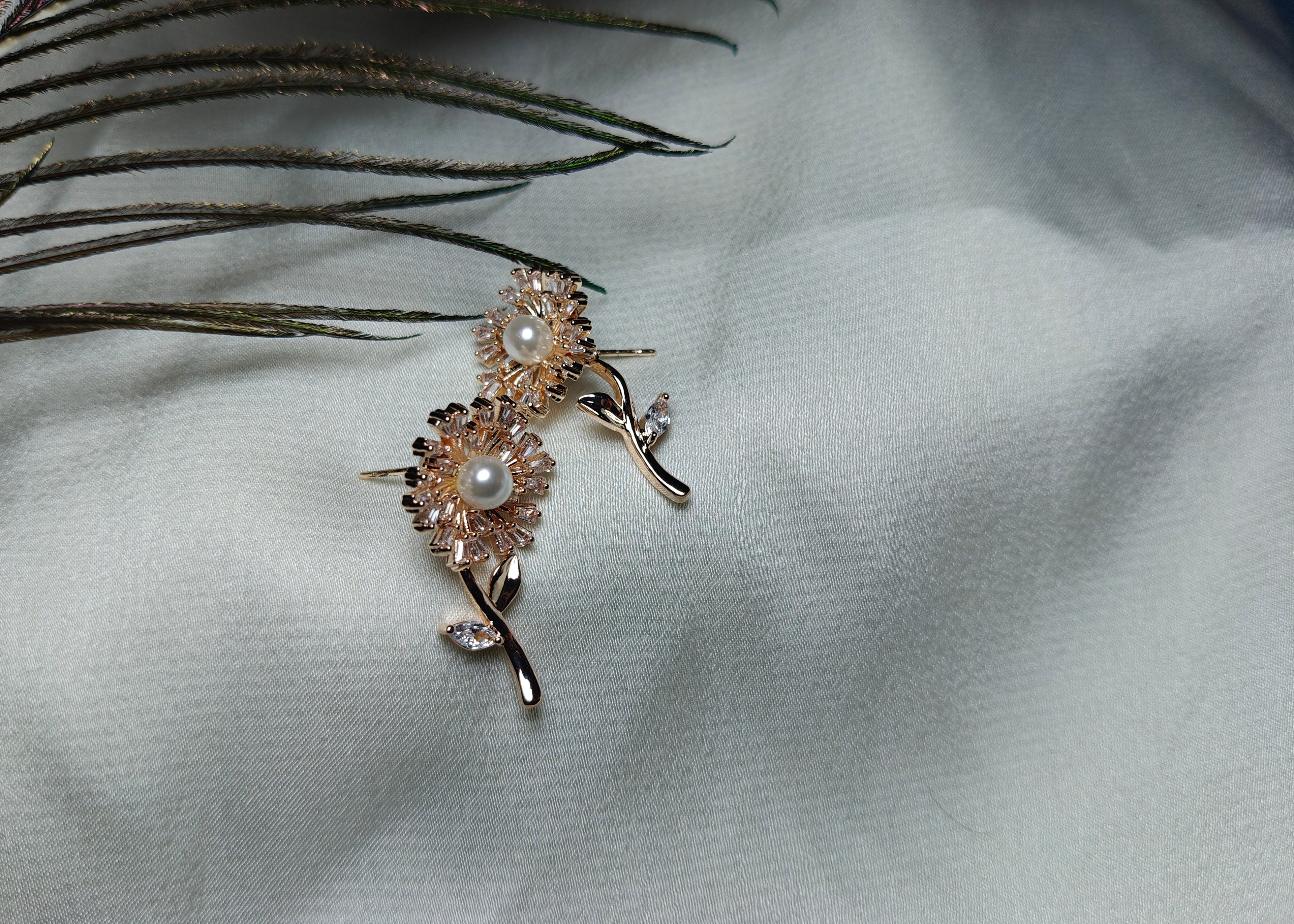 Classic Diamond Cluster Stud Earrings