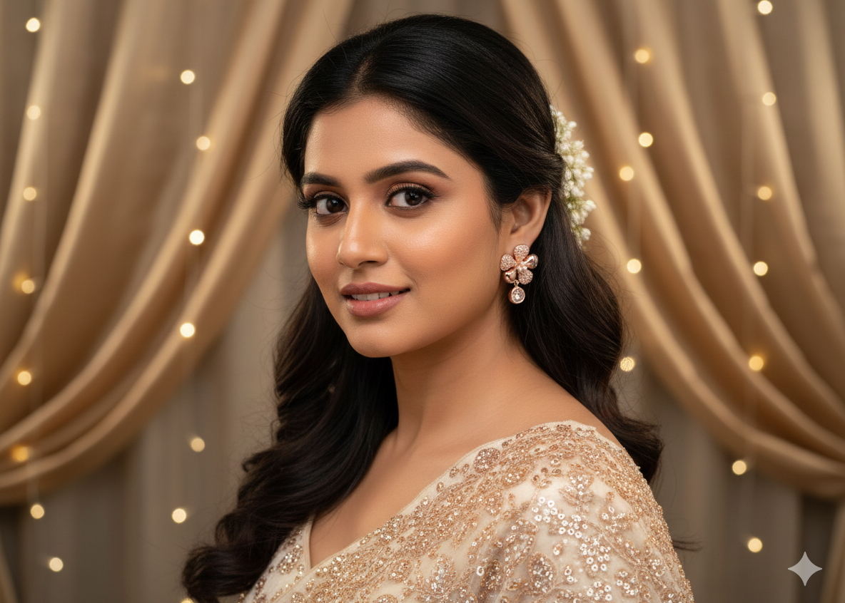 Blossom Sparkle & Pearl Dangle Earrings