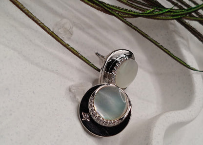 Sparkling Bow and Pearl Halo Drop Earrings