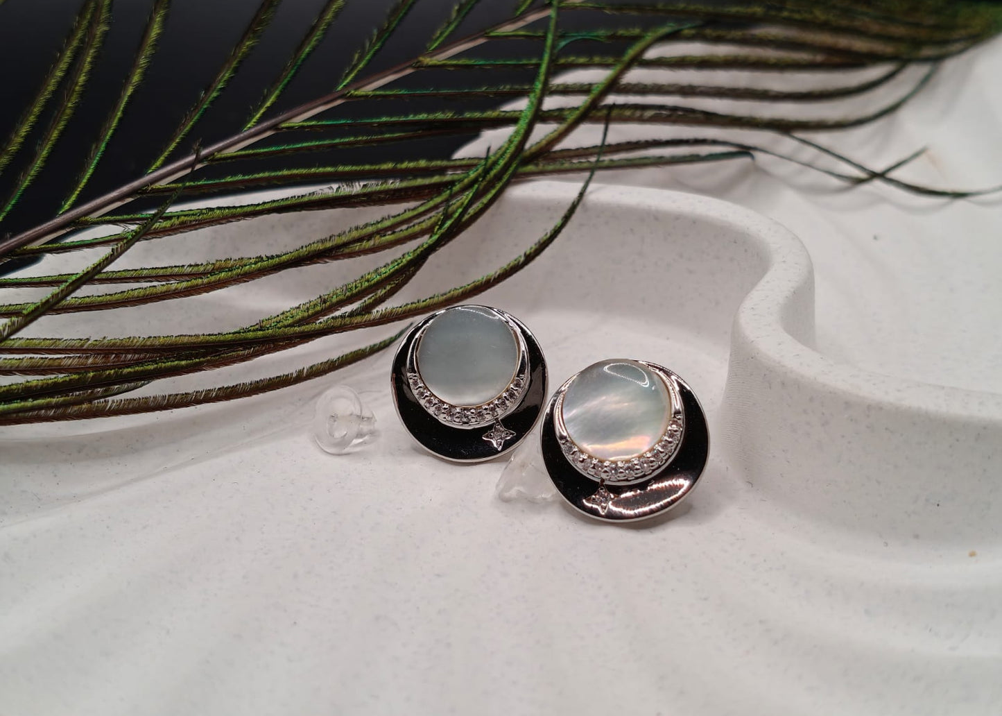 Sparkling Bow and Pearl Halo Drop Earrings